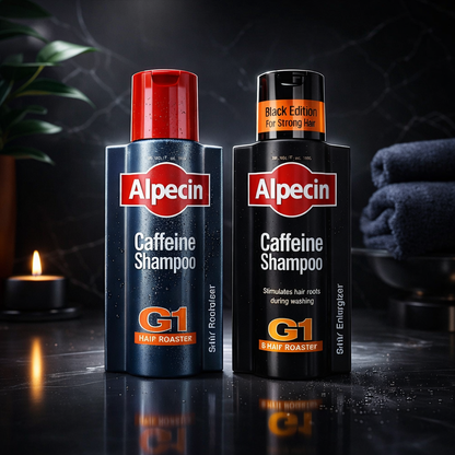 Подхранващ шампоан и балсам с кофеин - Контрол на омазняването Против косопад и пърхот