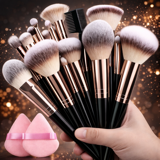 Професионален комплект четки за грим от 3 до 20 броя, сенки за очи, фон дьо тен, коректор, смесване на руж, четка кабуки, мека, пухкава, за жени, инструмент за красота