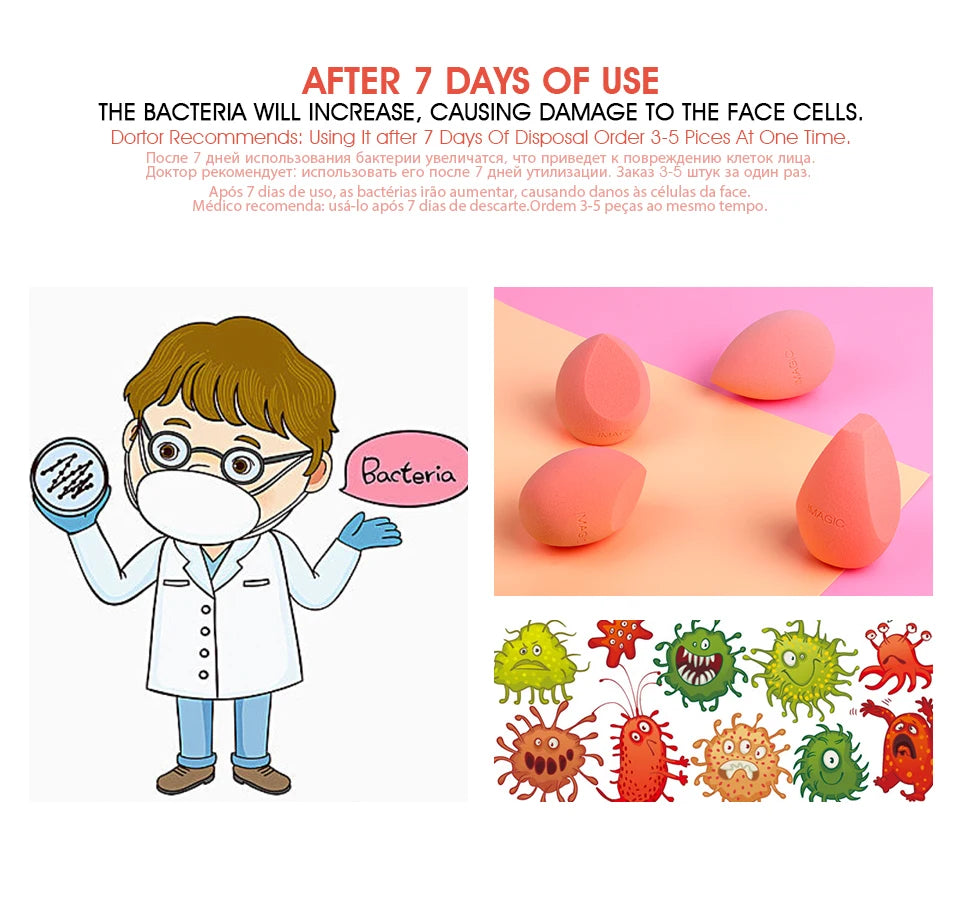 IMAGIC Гъба за грим. Професионална козметична гъба за фон дьо тен.