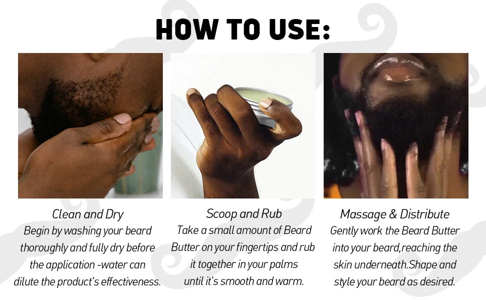 Балсам за брада и масло Beards Essence Cream за дефиниране на мустаци, насърчава здравословния растеж на брадата