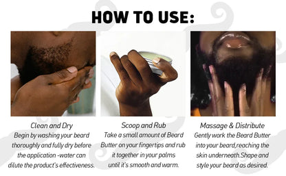 Балсам за брада и масло Beards Essence Cream за дефиниране на мустаци, насърчава здравословния растеж на брадата