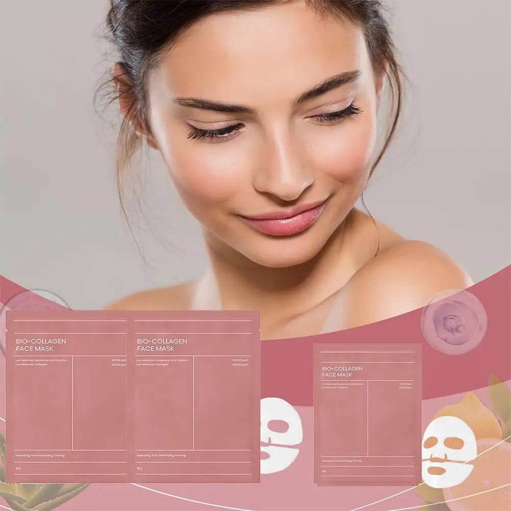 5/10 бр. Био колагенова маска за лице, свиваща порите, дълбоко хидратираща нощна маска, хидратираща освежаваща грижа за кожата на лицето