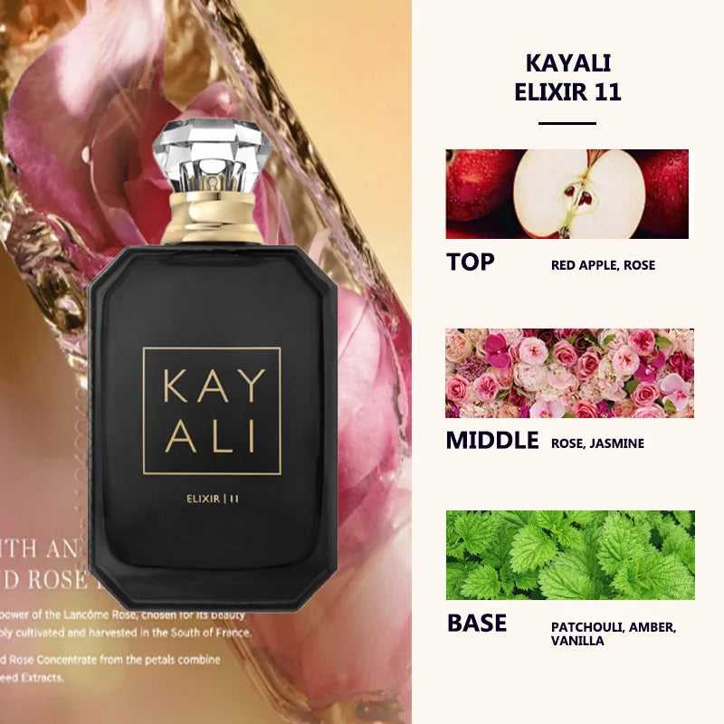 Парфюм 100ML KAYALI EDP Интензивен спрей Неустоим аромат със сладък плодов, флорален, топъл дървесен аромат Марков парфюм за унисекс