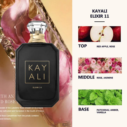 Парфюм 100ML KAYALI EDP Интензивен спрей Неустоим аромат със сладък плодов, флорален, топъл дървесен аромат Марков парфюм за унисекс