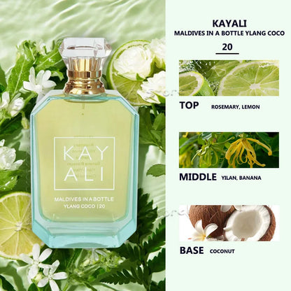 Парфюм 100ML KAYALI EDP Интензивен спрей Неустоим аромат със сладък плодов, флорален, топъл дървесен аромат Марков парфюм за унисекс