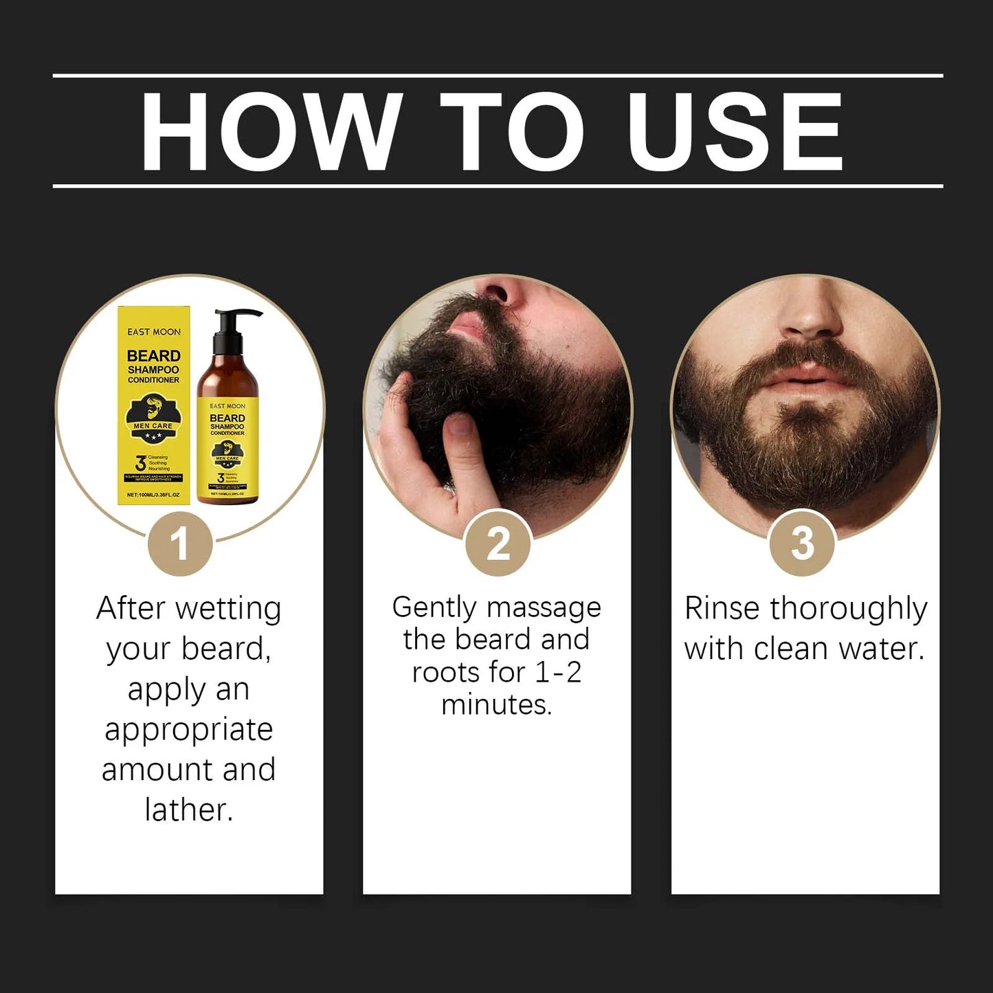Комплект грижа за брадата, балсам за брада, шампоан, масло за брада.