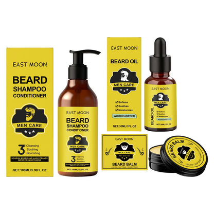Комплект грижа за брадата, балсам за брада, шампоан, масло за брада.