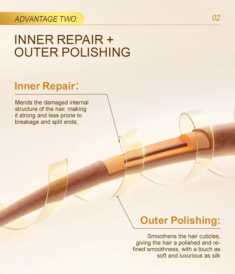 PURC 24K златна маска за коса, възстановяваща увредена и суха, къдрава, кератинова, изглаждаща и изправяща маска за коса, грижа за косата