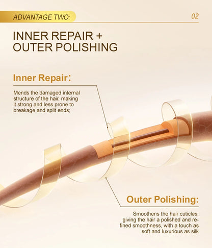 PURC 24K златна маска за коса, възстановяваща увредена и суха, къдрава, кератинова, изглаждаща и изправяща маска за коса, грижа за косата