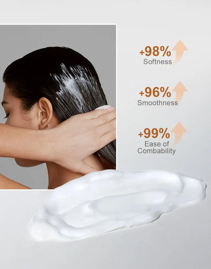 PURC Възстановяваща терапия за увредена коса Мароко Арганово масло Аминокиселина Кератин Изглаждащ шампоан и балсам без сулфати Комплект за коса