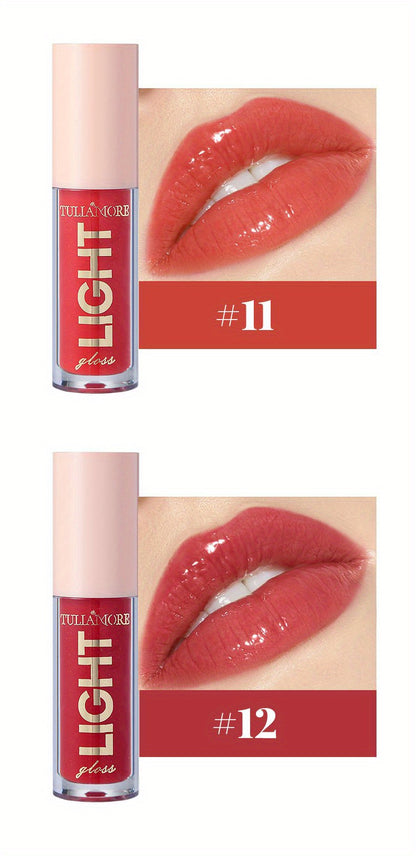 12 цвята перлен хидратиращ гланц за устни - лъскав огледален телесни гланц за устни с натурално масло за устни