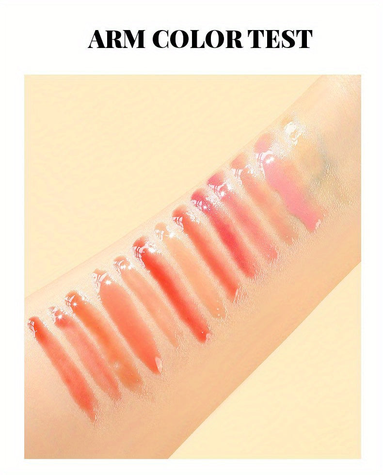 12 цвята перлен хидратиращ гланц за устни - лъскав огледален телесни гланц за устни с натурално масло за устни